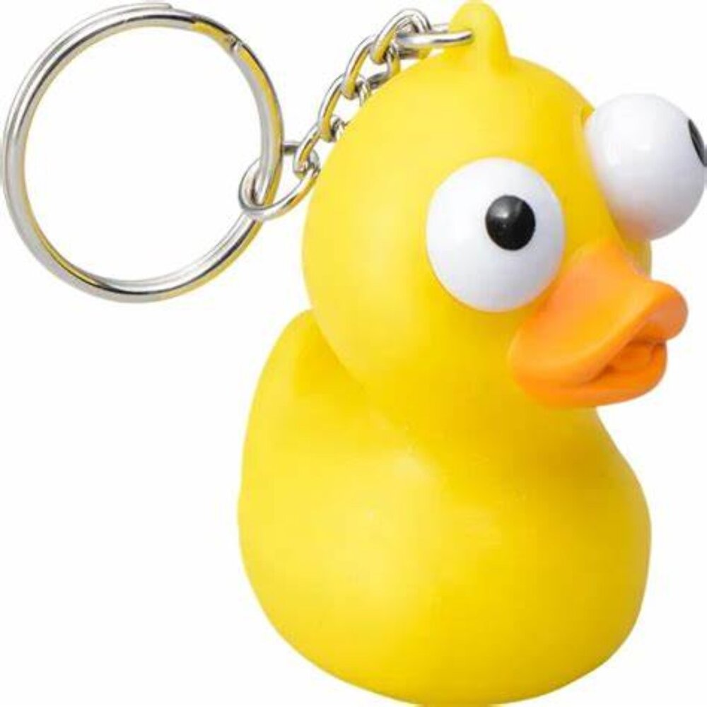 Cute Squishies Keychain Animal Eye Popper Ducks Set of 2